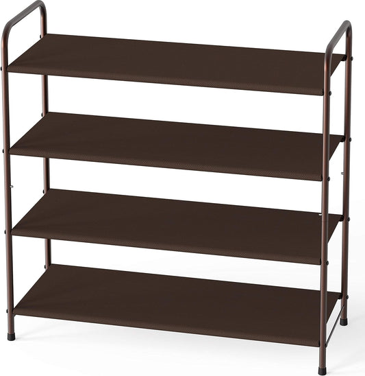 4-Tier Shoe Rack Storage Organizer, Bronze
