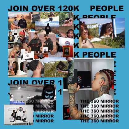 The 360 Mirror - 3 Way Mirror for Self Hair Cutting - Adjustable Trifold Barber Miror to Cut Your Own Hair - Tri Fold Self Haircut System for Men and Women Braiding - Three Sided Miror for Haircuts